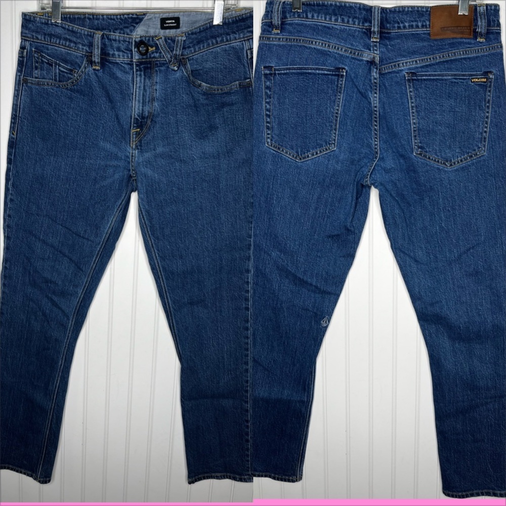 Volcom Vorta Slim Straight Jeans Size 34